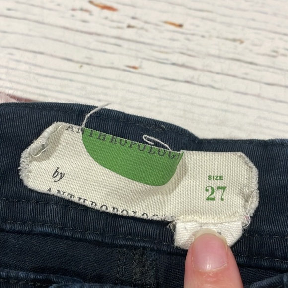 Anthropologie Dark Navy Utility Cropped Bootcut Pants - Picture 6 of 9